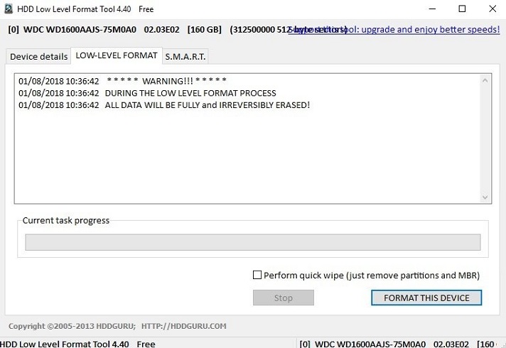 HDD Low Level Format Tool Portable Free Download